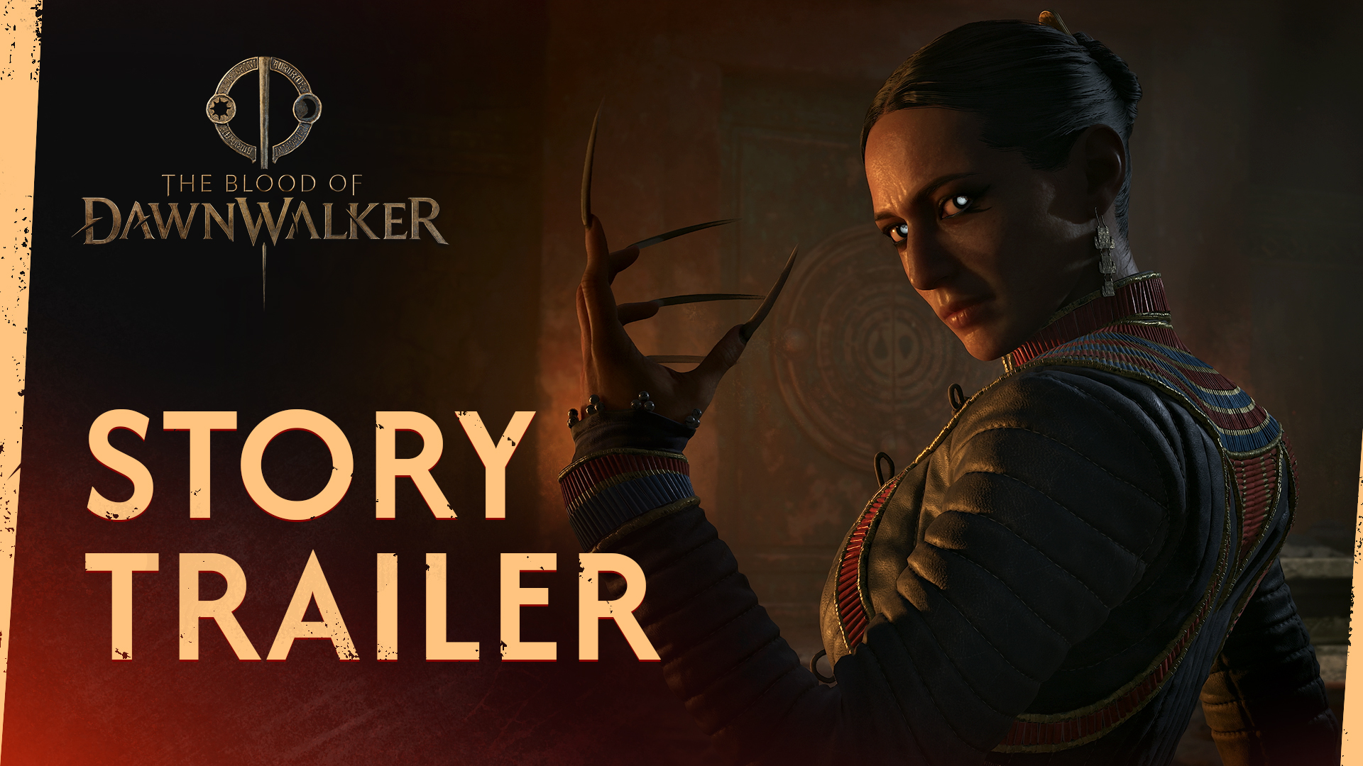 The Blood of Dawnwalker story trailer thumbnail featuring a vampire character with clawed hand raised