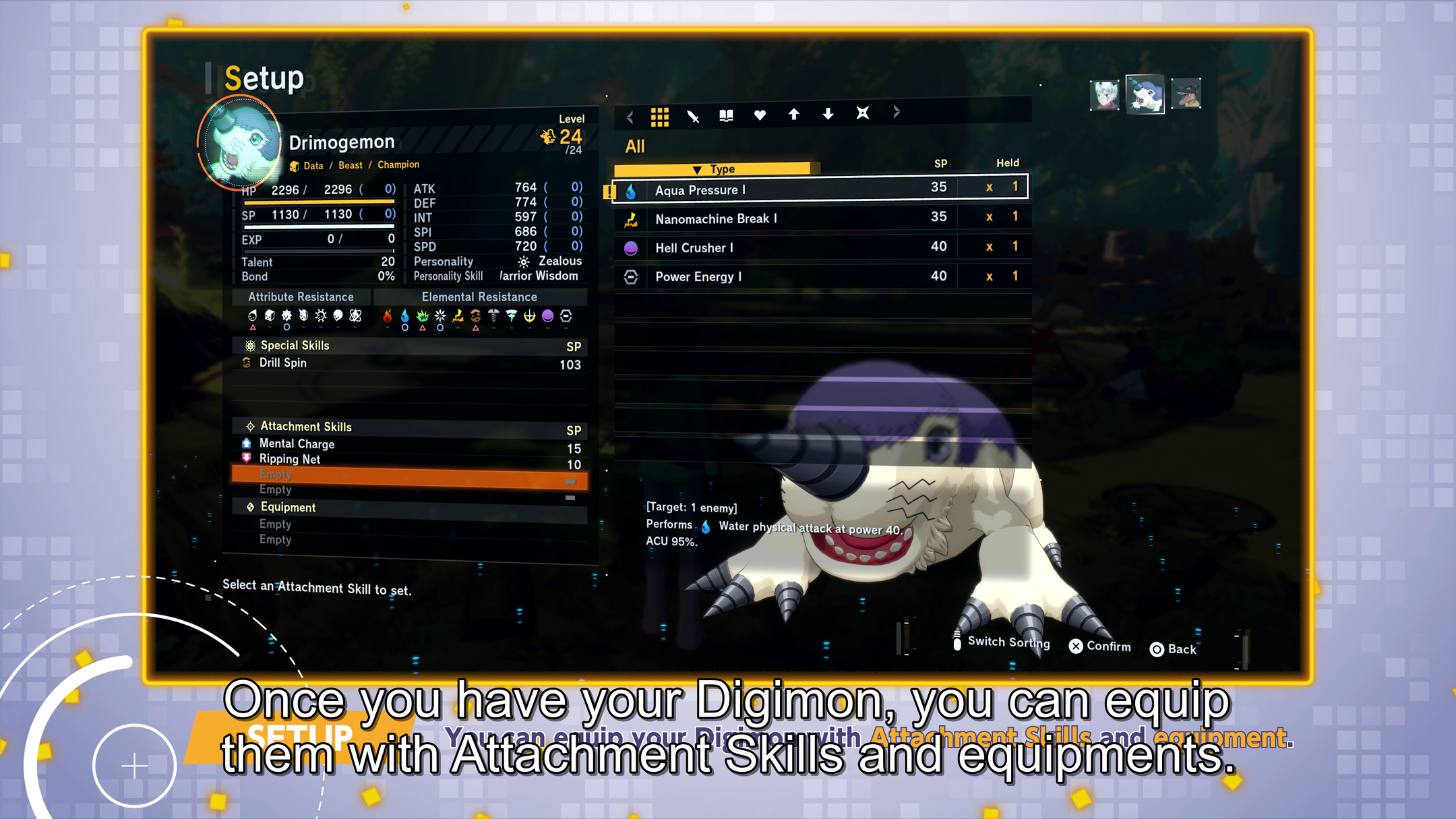 Digimon Story Time Stranger Attachement Skills