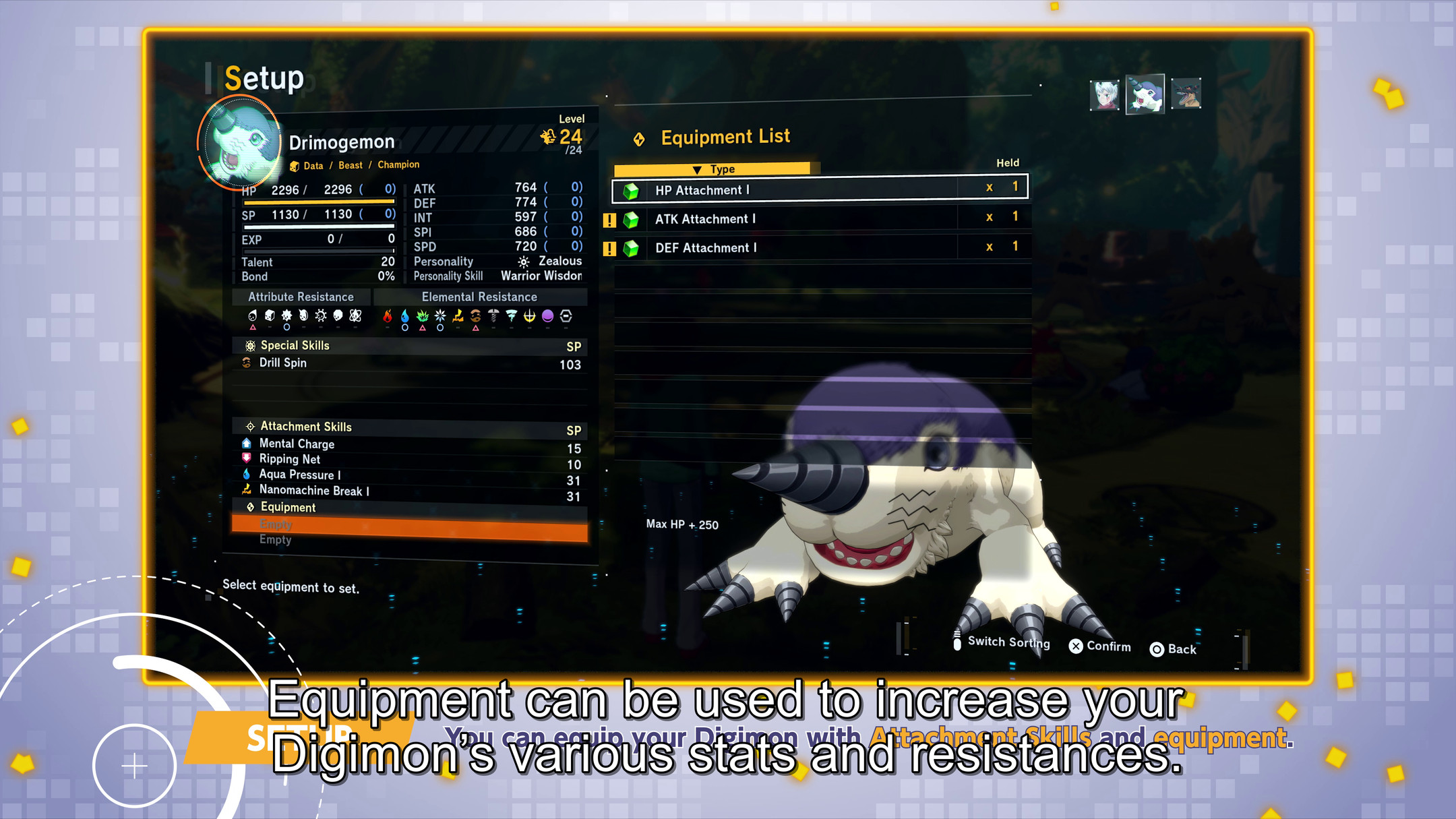 Digimon Story Time Stranger Attachement Skills