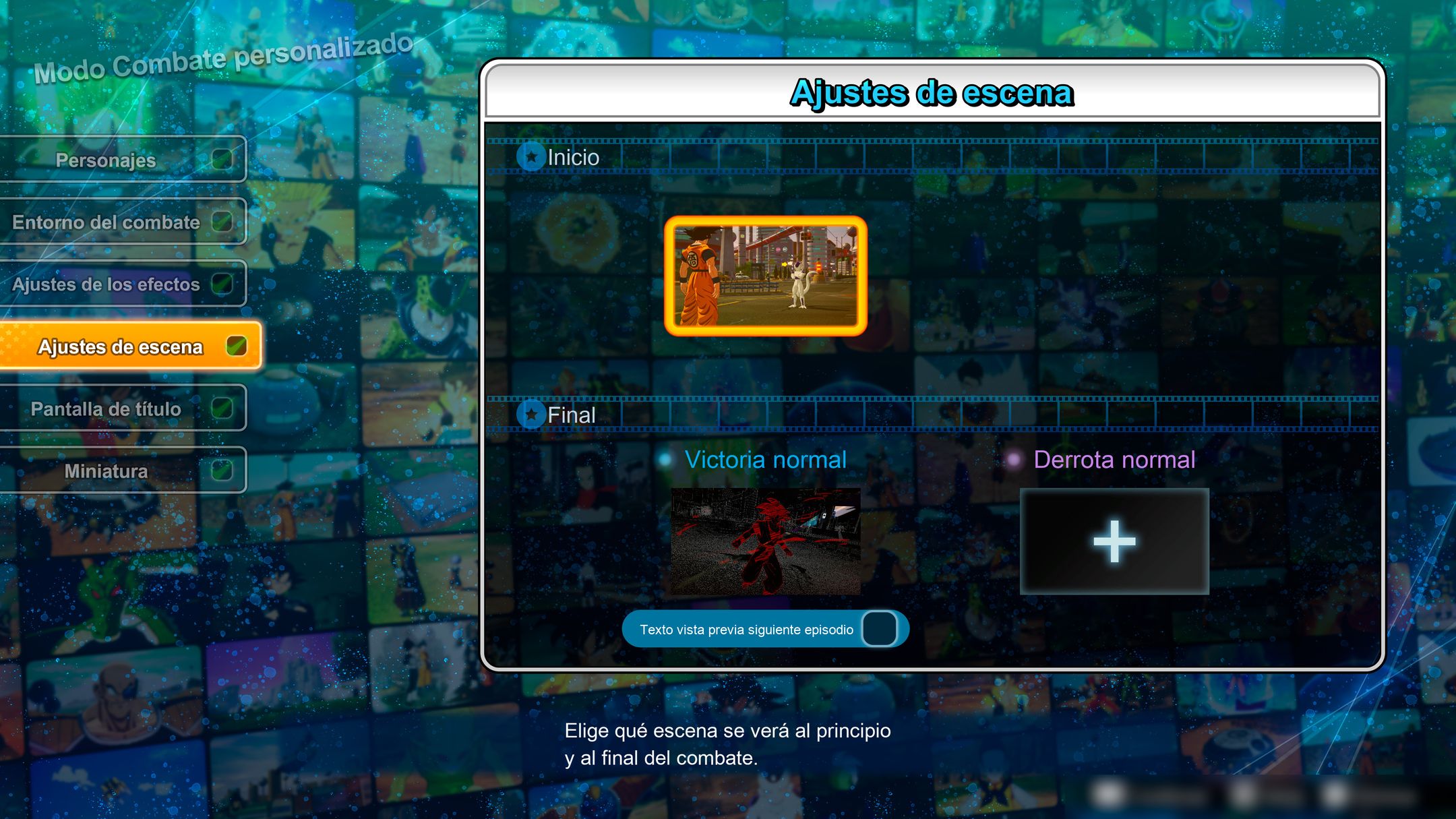 DBSZ Custom Battle Cutscene