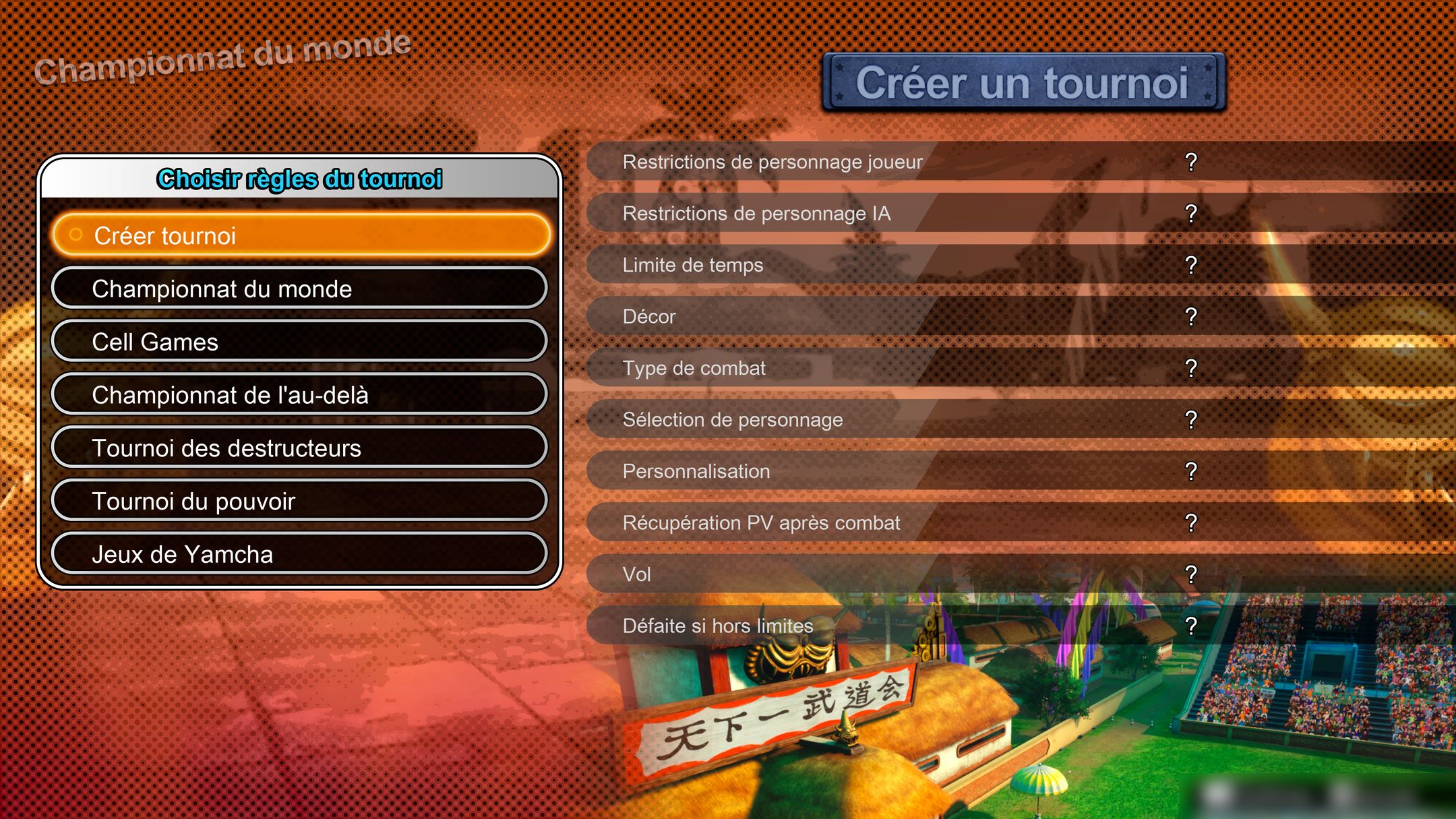 DBSZ Custom Battle Tableau Tournament