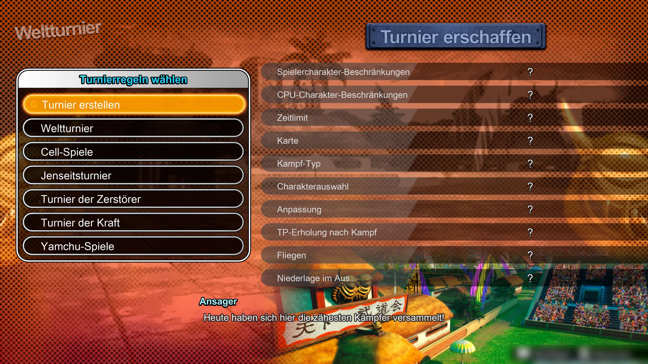 DBSZ Custom Battle Tableau Tournament