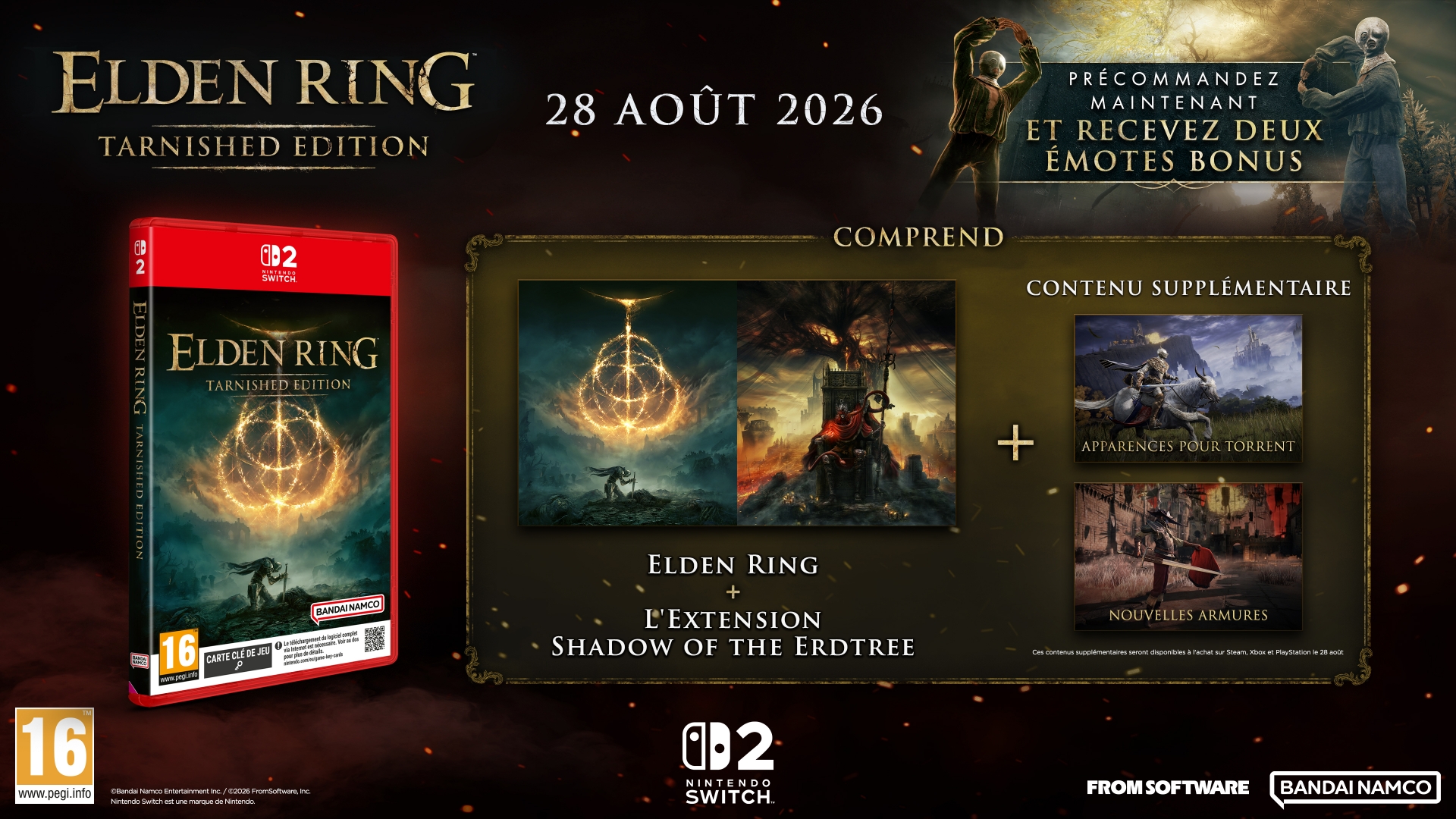Édition française d'Elden Ring Tarnished Edition pour Nintendo Switch 2