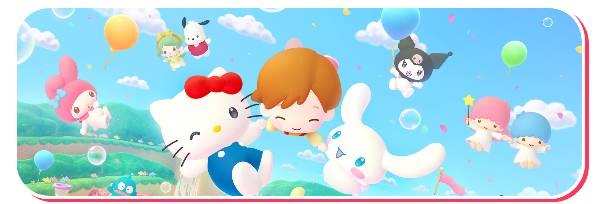 HELLO KITTY PARTY LAND KEY ART BANNER