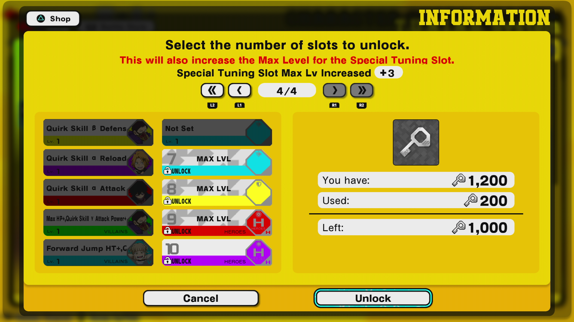 T.U.N.I.N.G. System screen 2