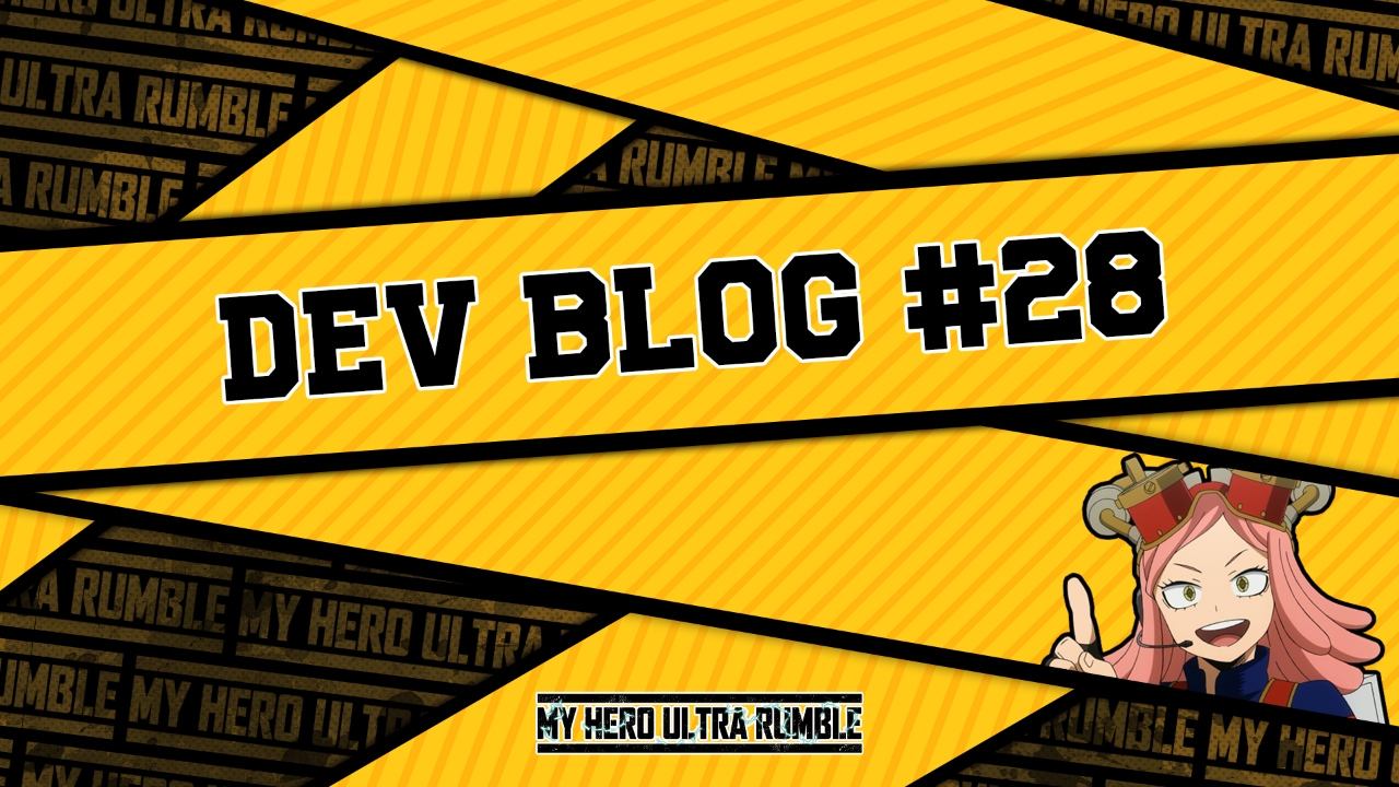 My Hero Ultra Rumble Dev Blog 28 official thumbnail featuring Mei Hatsume