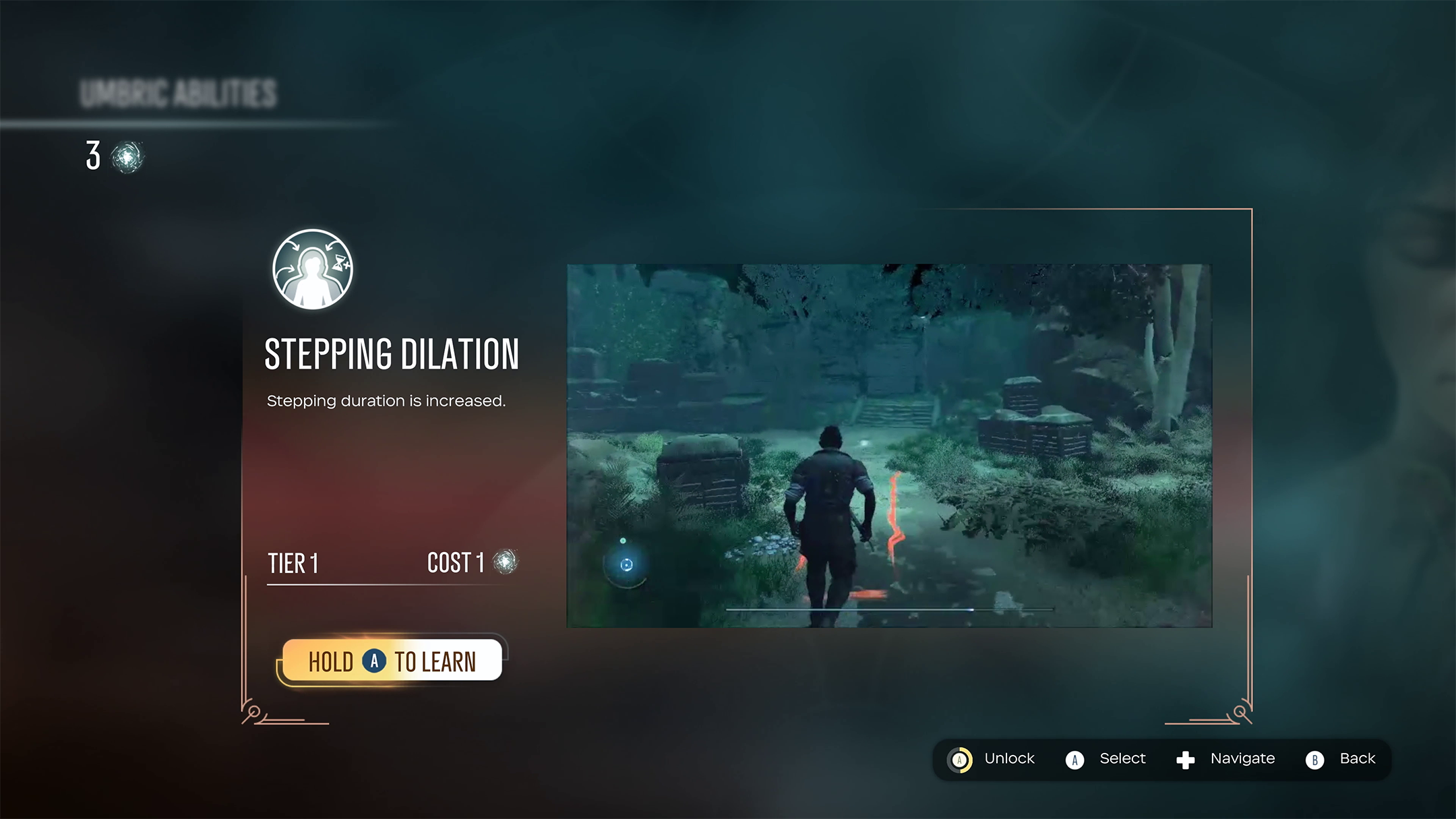 Il potenziamento Attraversamento prolungato, accessibile dall'albero delle abilità di Haroona.