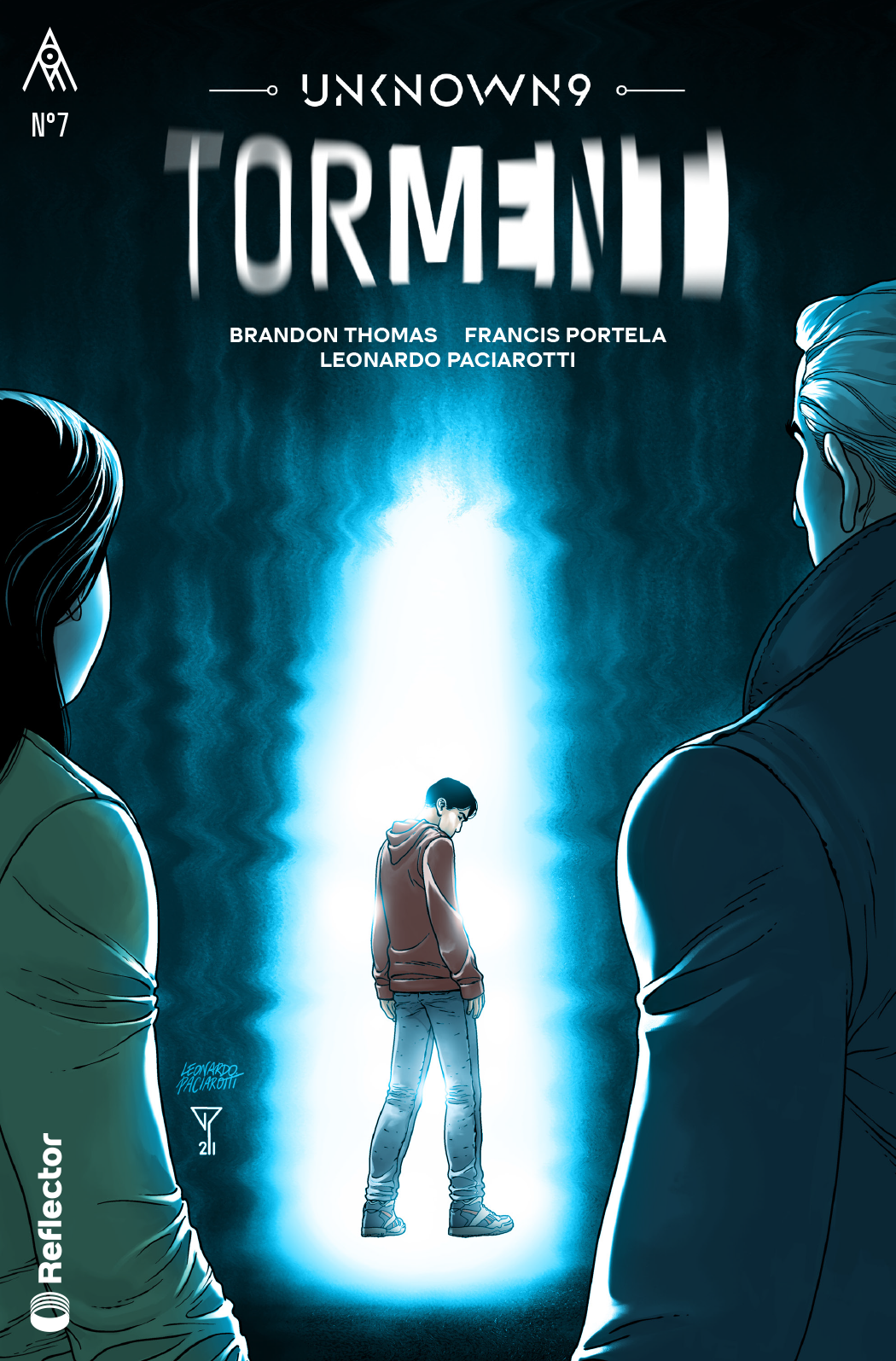 Unknown 9: Torment's Jaden Crowe enters the Fold on the cover of Issue #7 of the comic book.